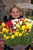 Audrey Libres, 21 anos, voltou à escola na região de Champagne, França, para obter uma qualificação de florista estagiária.