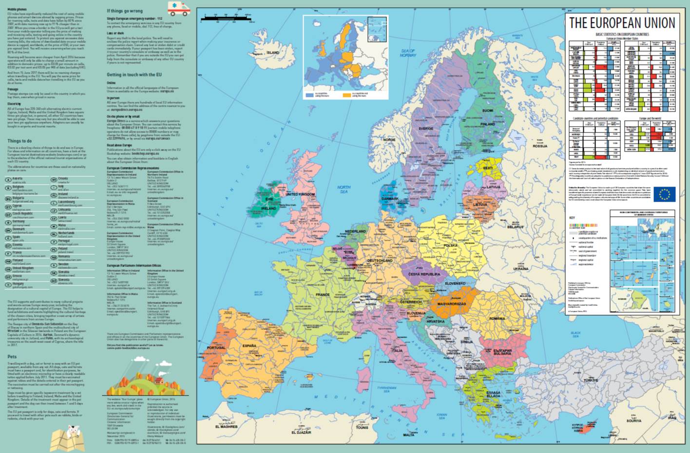 Traveilling in Europe leaflet map 