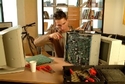 More men study STEM subjects while more women study education and health Man working on computer