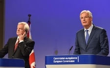 Michel Barnier with David Davis