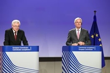 Michel Barnier and David Davis at this week's press conference