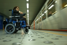Rail passenger with mobility issues