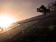 Solar photovoltaic system on a rooftop in Cyprus.