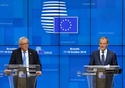 European Council Press conference - 18/10/2018, Mr Jean-Claude JUNCKER and Mr Donald TUSK. © European Union, 2018