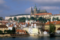 Prag: slottet med udsigt over Moldau