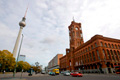 Rådhuset og tv-tårnet i Berlin