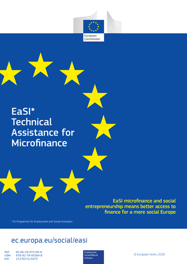 EaSI Technical Assistance for microfinance leaflet