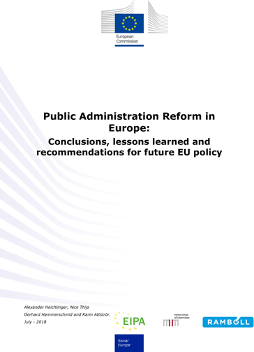 Public administration reform in Europe: conclusions, lessons learned and recommendations for future EU policy