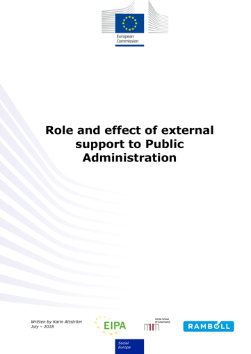 Role and effect of external support to public administration