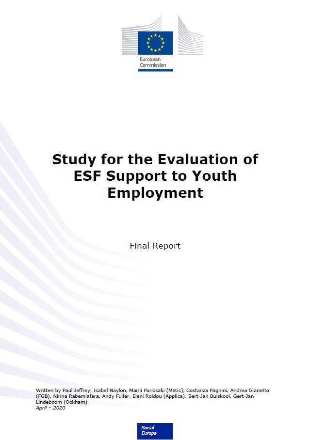 Study for the evaluation of ESF support to youth employment