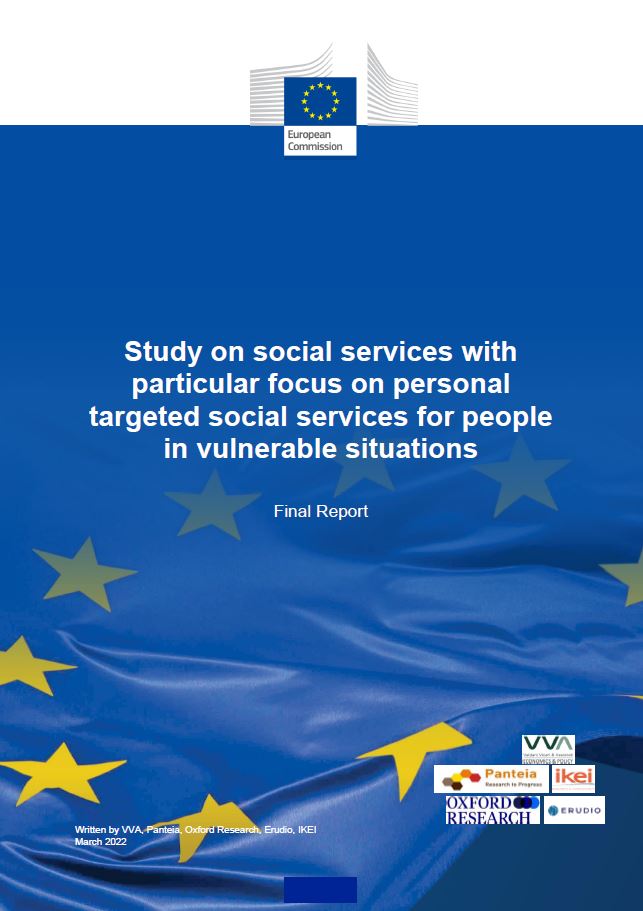 Study on social services with particular focus on personal targeted social services for people in vulnerable situations