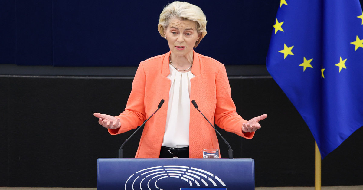 Ursula von der Leyen delivering her 2023 State of the European Union address