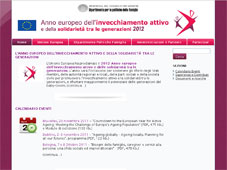 Homepage: Italian website on the European Year 2012