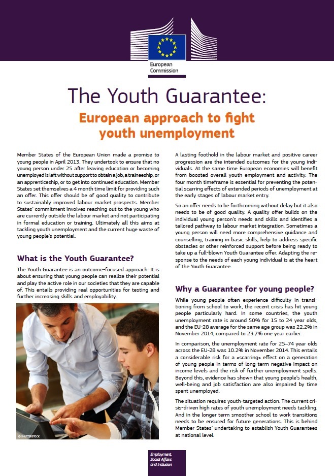 The Youth Guarantee: European approach to fight youth unemployment