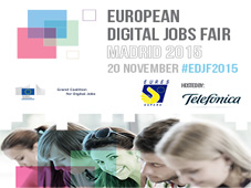 Poster advertising the European Digital Jobs Fair