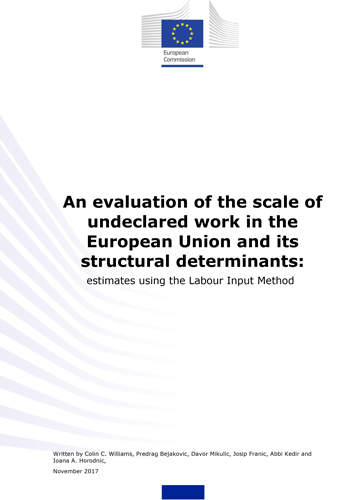 An evaluation of the scale of undeclared work in the European Union and its structural determinants