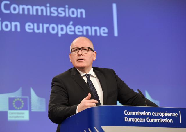Press conference by Frans Timmermans, First Vice-President of the EC, on the conclusions of the weekly meeting of the Juncker Commission