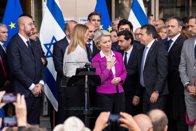 von der Leyen e  Metsola in Israele