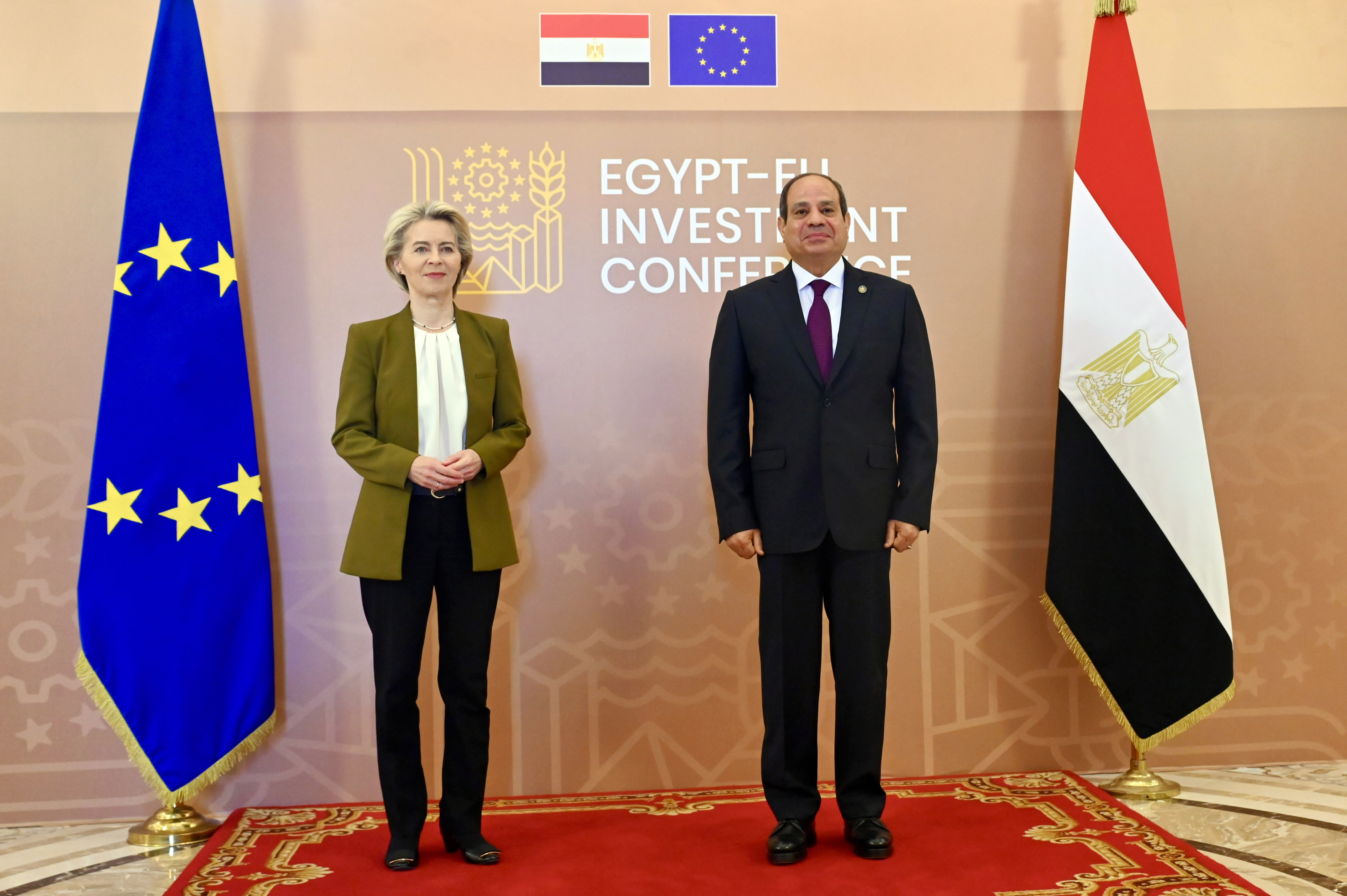 Präsidentin von der Leyen und Präsident al-Sisi