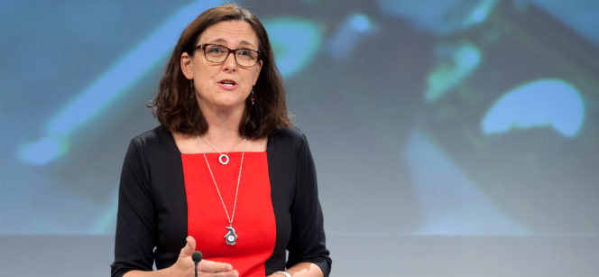 EU Commissioner Cecilia Malmström at Monday's press conference in Brussels. Photo: European Commission