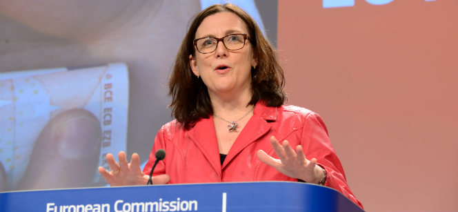Commissioner Cecilia Malmström at the press conference in Brussels on February 3rd, 2014. Photo: European Commission