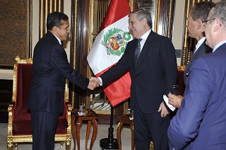 23/01/13 - Mission for Growth to Peru, here with the President of the Republic Ollanta Humala Tasso. © Presidencia Perú