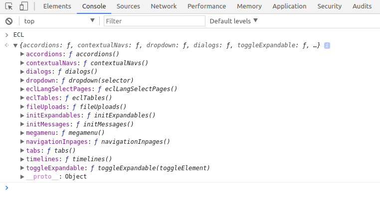 ECL library in your browser's console