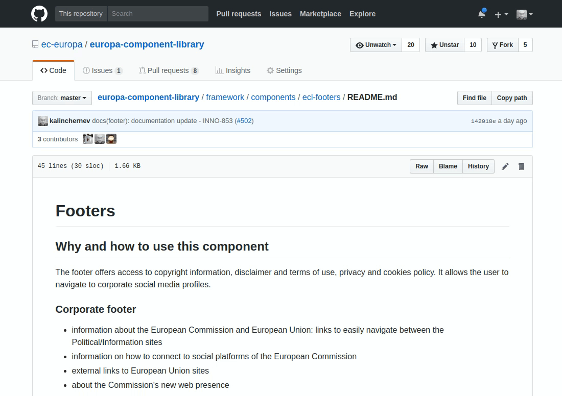 Create a new branch for documentation u* pdates