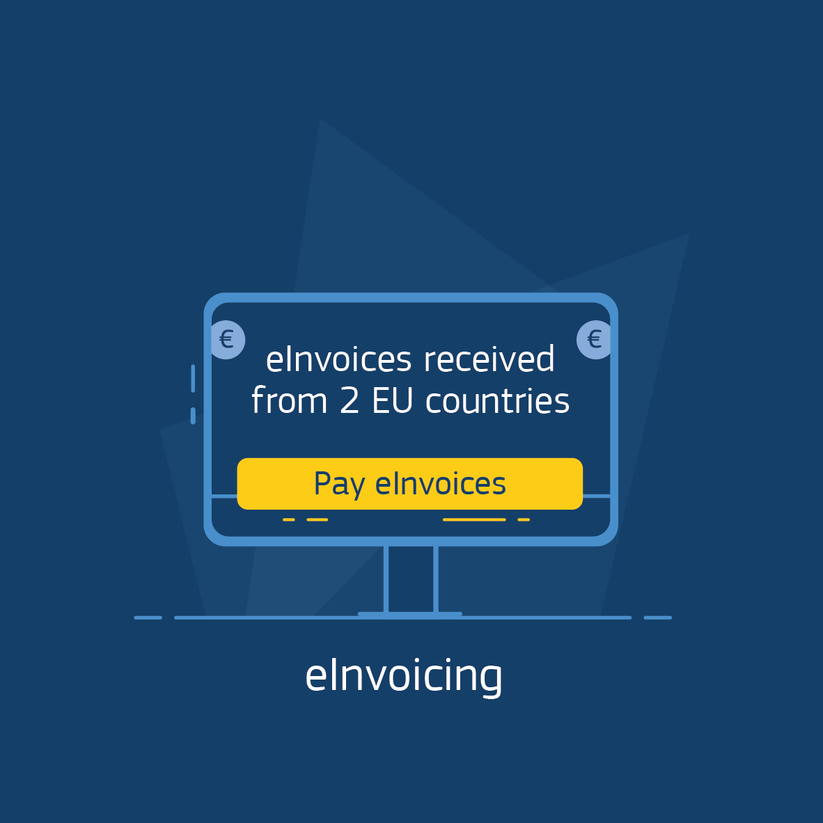 eInvoices received from 2 EU countries