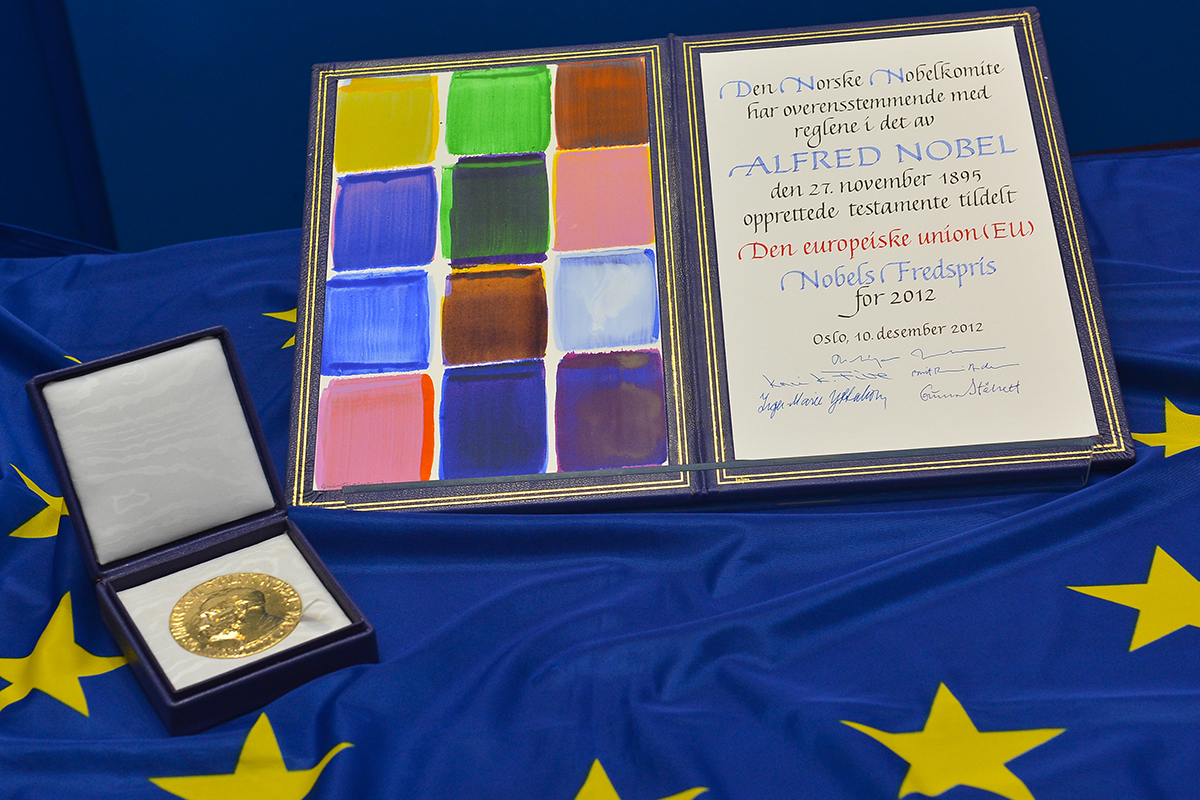 The European Union is awarded the Nobel Peace Prize 
