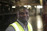 Serge Mbami, 38, från Limerick på Irland fick fast jobb efter sin praktik inom varutransportlogistik.