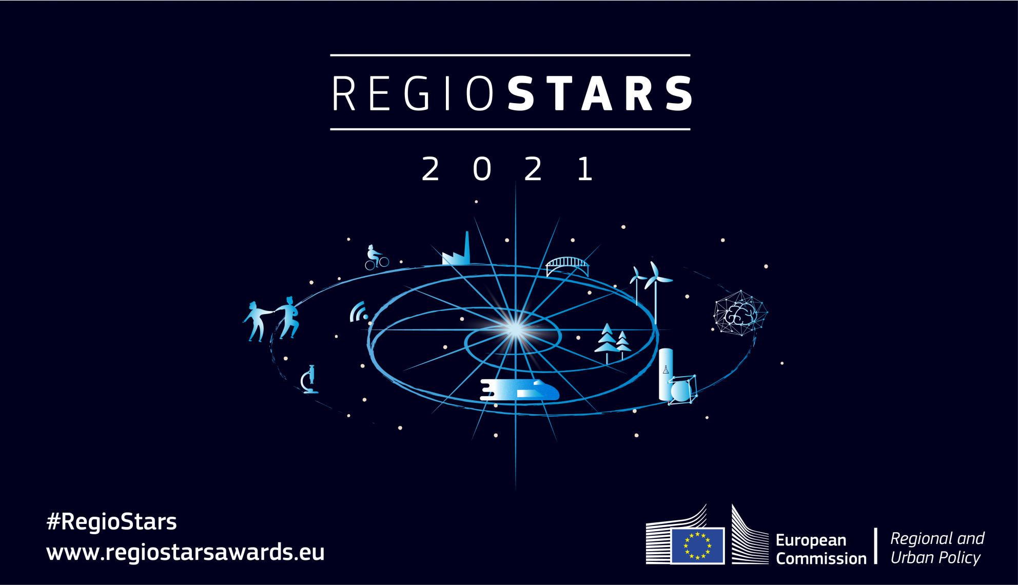 regiostars logo with hashtags