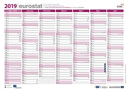 Eurostat calendar (A4 format) 2019