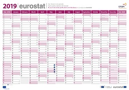 Eurostat calendar (A0 format) 2019