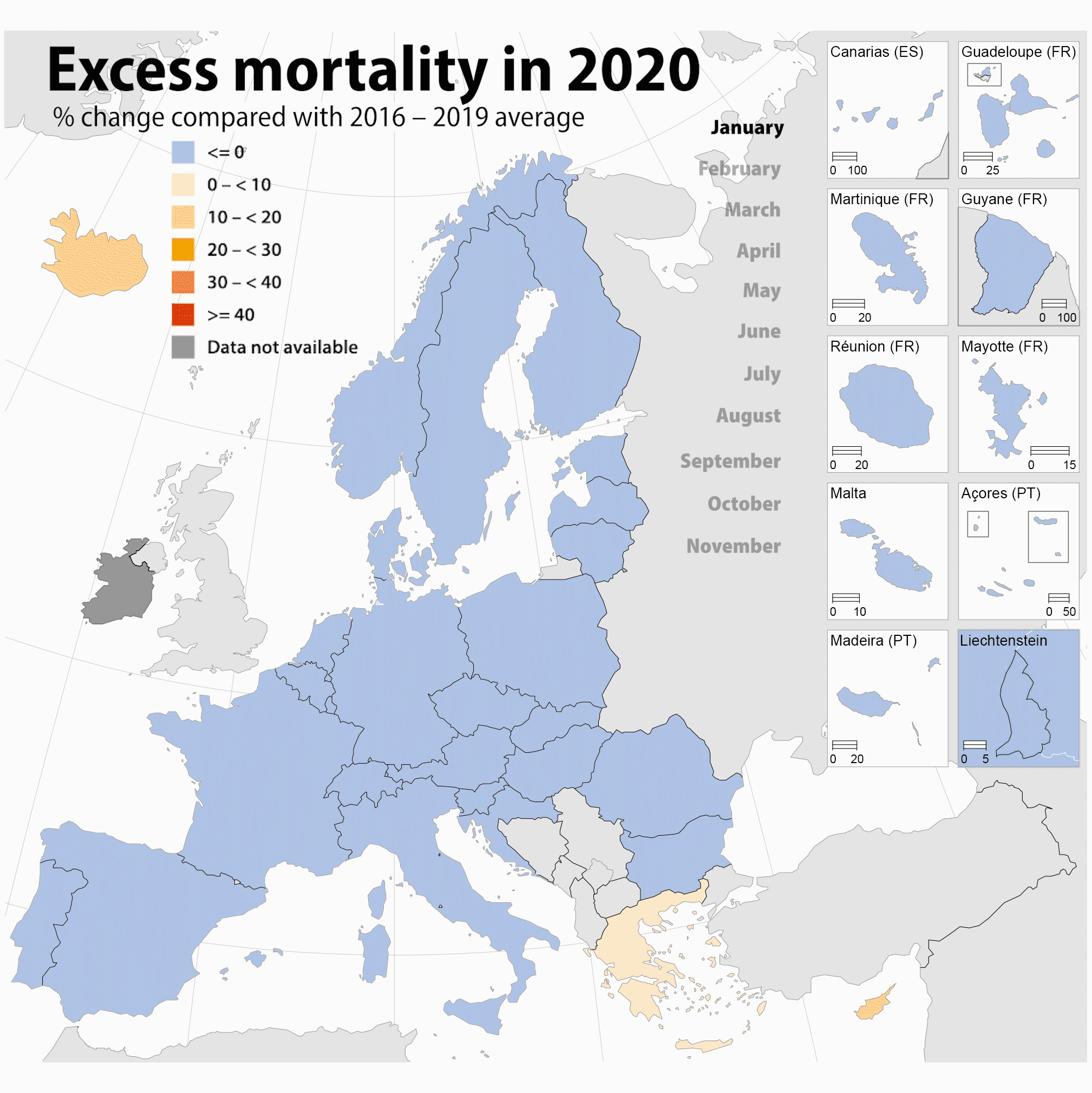 U aprilu 2020. zabeležen najveći rast smrtnosti u zemljama EU 2