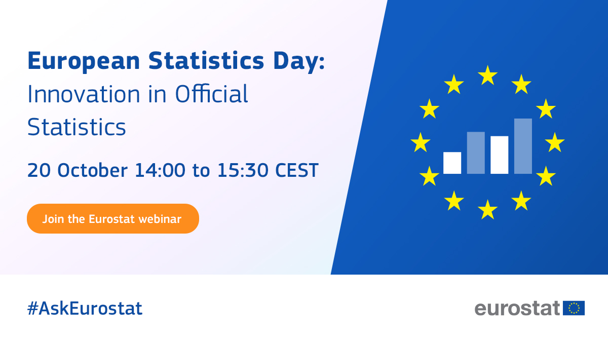European Statistics Day webinar banner: 20 October, 14:00 to 15:30 CSET