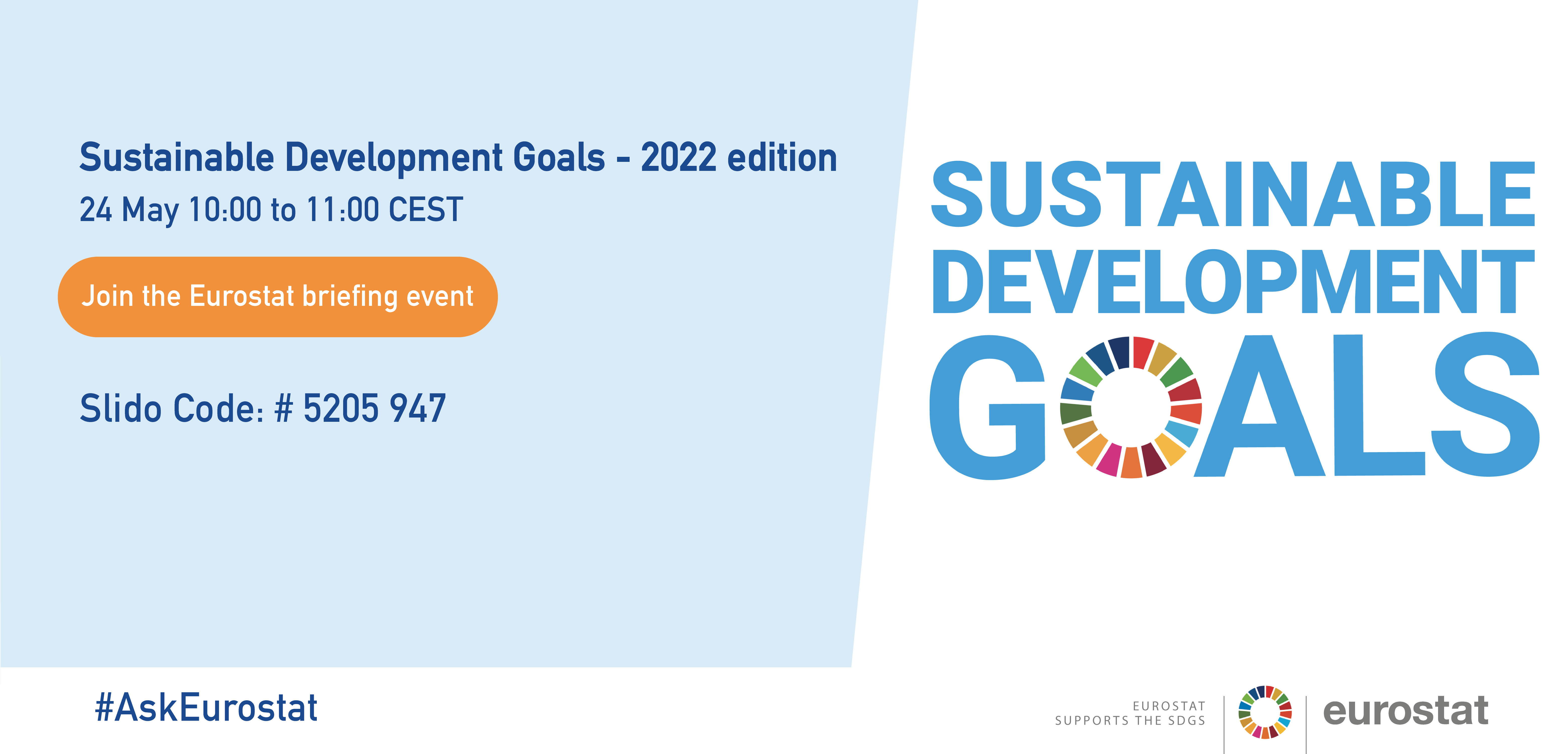 Banner: SDGs event on 24 May 10:00 to 11:00 CEST