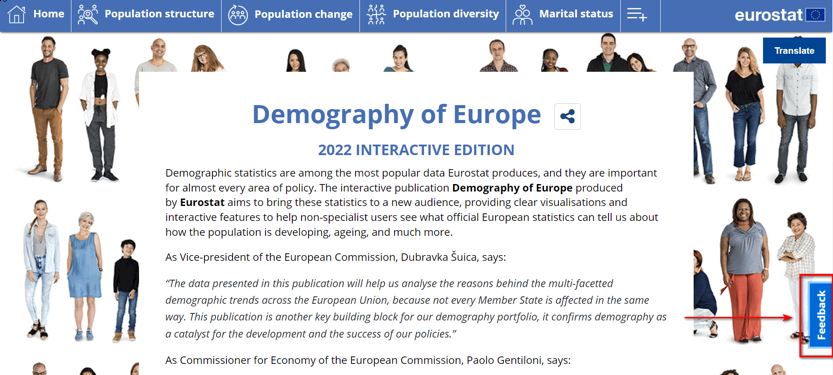 Screenshot: Demography of Europe publication front cover