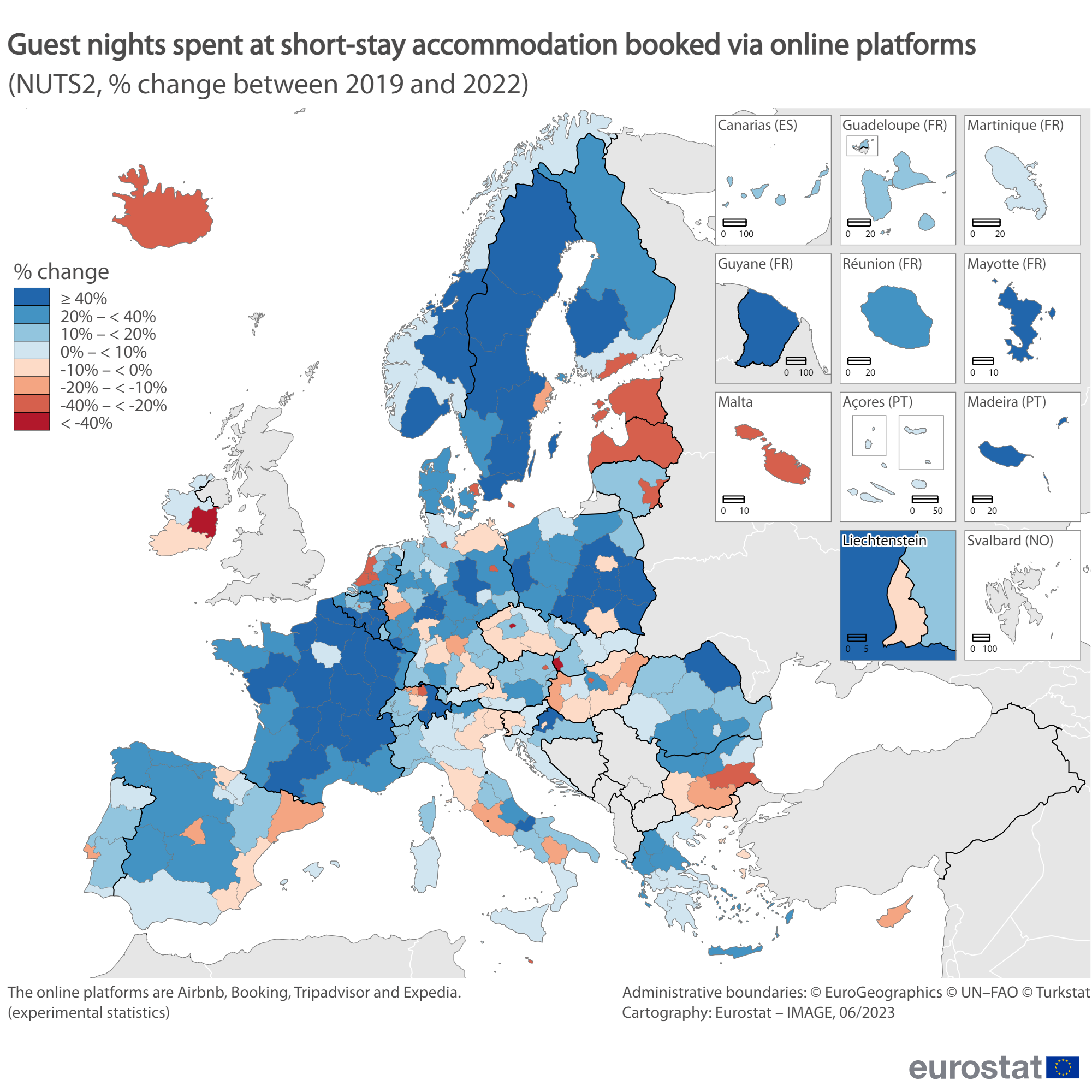 Nights booked via online platforms: uneven EU growth - Eurostat