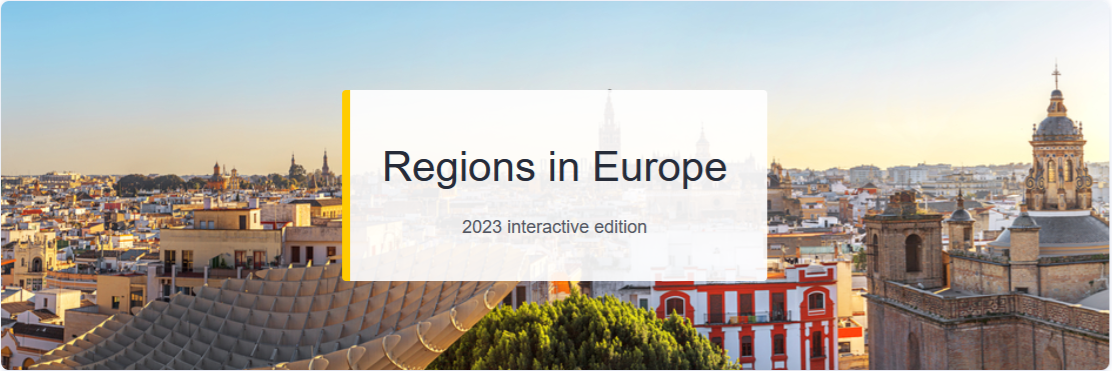 Screenshot: Regions in Europe - interactive publication