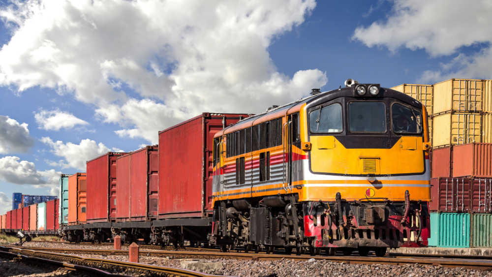 Rail transport containers