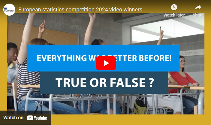  Screenshot of YouTubevideo cover: European Statistics Competition video winners 2024 