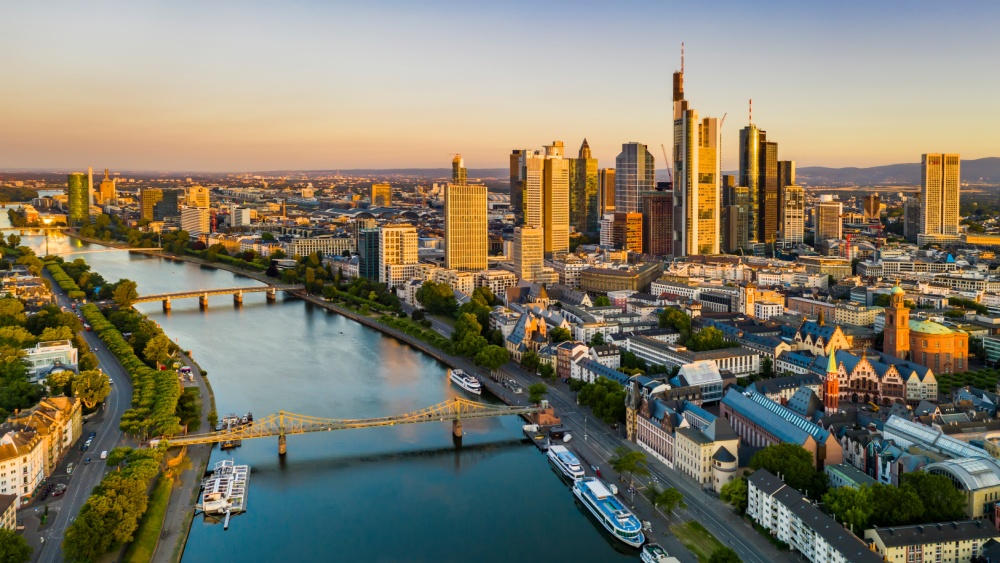 A panorama of Frankfurt.