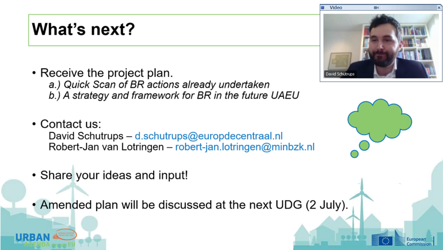 Slide on a stronger Better Regulation strand of the Urban Agenda for the EU presented by David Schutrups