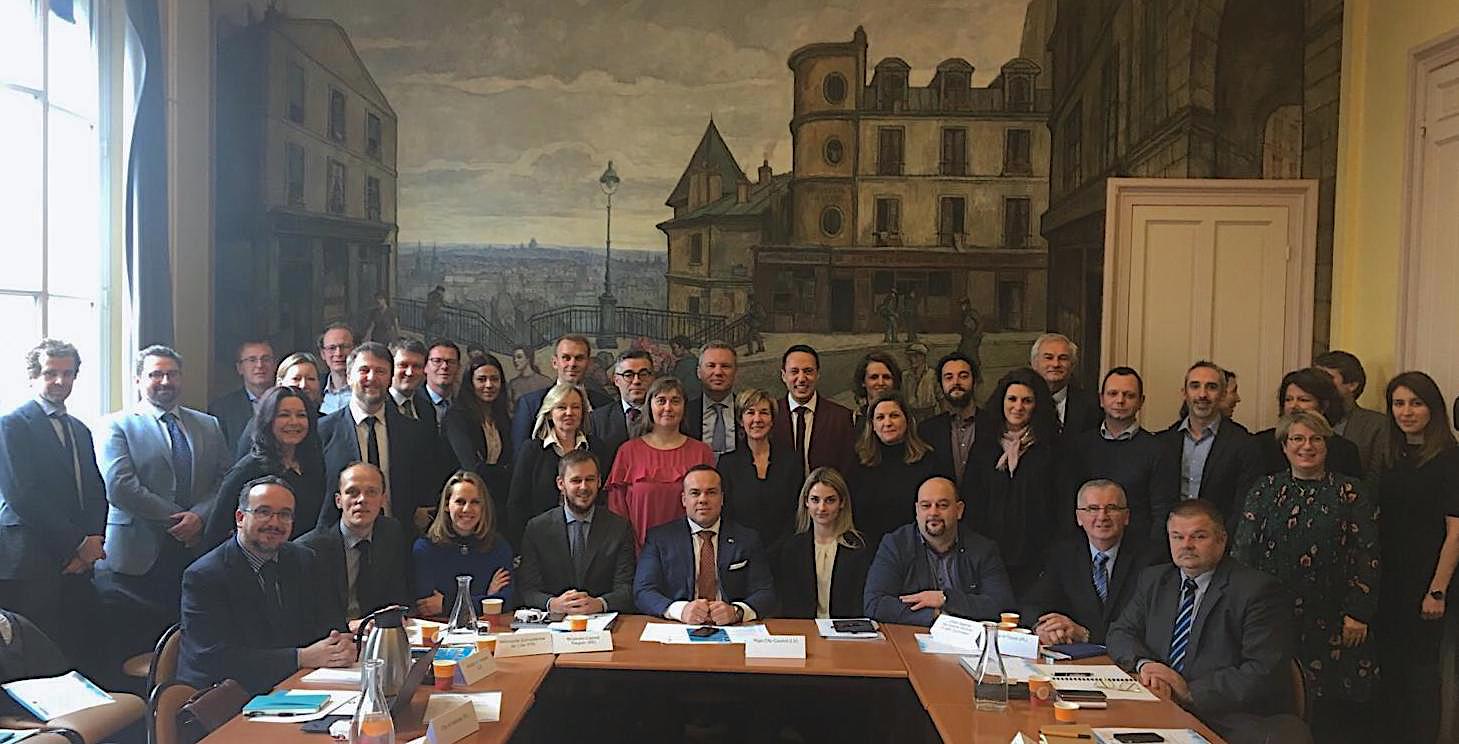 The Security in Public Spaces Partnership at its kick-off meeting in Paris in January 2019