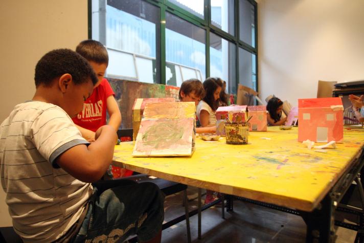 A creativity workshop organised for unaccompanied children