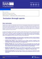 RAN Y&E Inclusion through sports cover