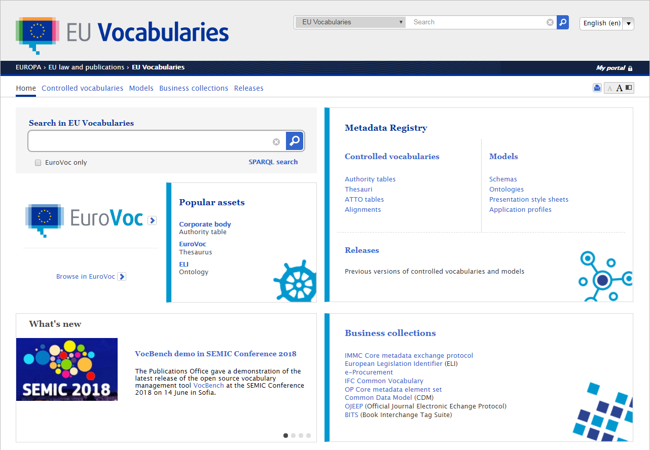 EU Vocabularies website