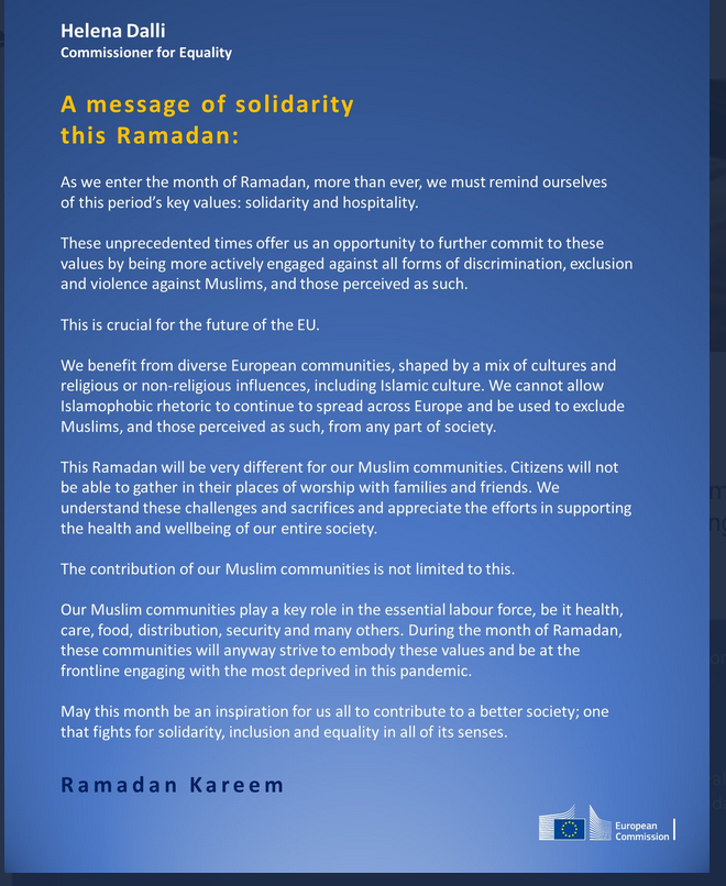 A message of solidarity this Ramadan