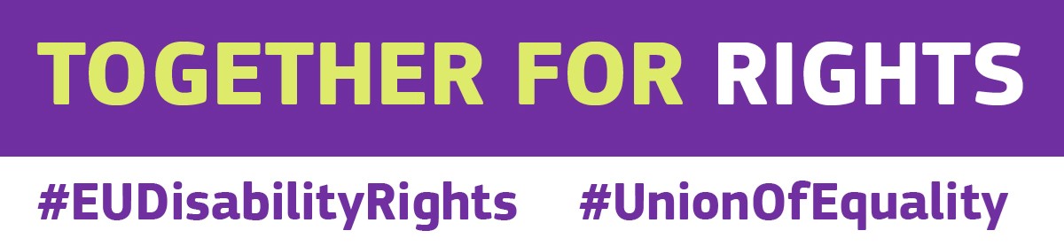 Together for Rights campaign logo #EUDisability #UnionOfEquality